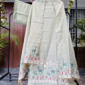 Soft Pista Green Linen Cotton Suit Set